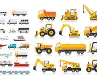 Vector Transport Vehicle Icons