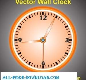 ベクトルの壁時計のデザイン