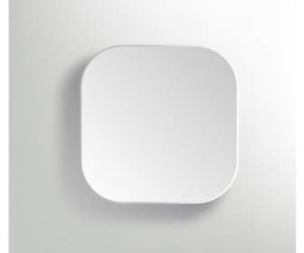 Vector White Blank Button App Icon Template