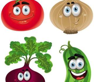 Vegetable Cartoon Image Vector