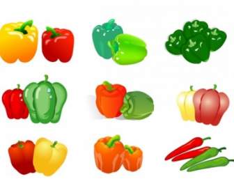 Vegetable Clip Art Of Two Pepper