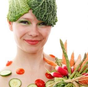 野菜の女性