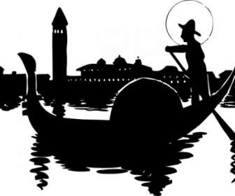 ヴェネツィア ボート クリップ アート