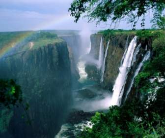 Natureza De Cachoeiras De Papel De Parede De Victoria Falls