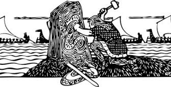 Image Clipart Scène Viking