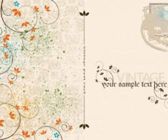 Vintage Postcards And Stamps Vector