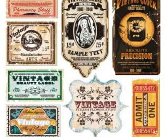 Vintage Wine Label Collection Vector