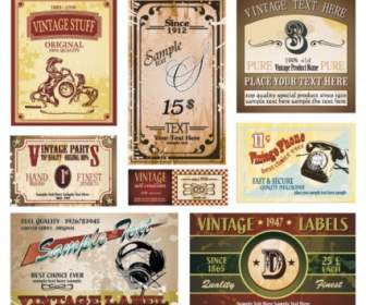 Vecteur De Collection Vintage étiquette De Vin