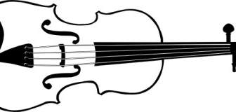 Violin B And W Clip Art