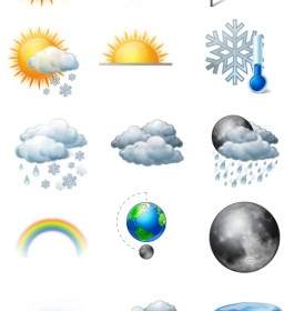 Vista Stil Wetter Icons Set Icons Pack