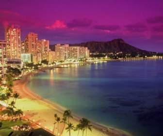 Waikiki Strand Tapete USA Welt