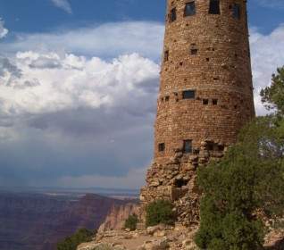 Vista Deserto Torre Di Guardia