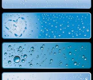 Water Theme Banner Vector