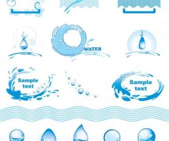 水のテーマベクター ロゴ グラフィックス