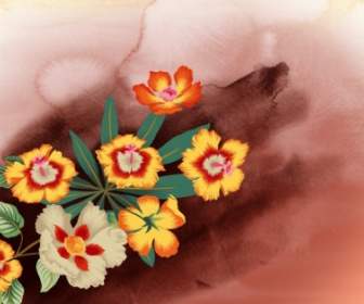 Watercolor Flowers Series Psd