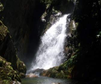 自然水の滝