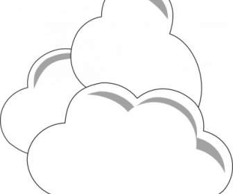 天気の雲をクリップアートします。
