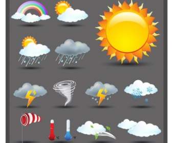 Weather Icon Set Shiny Series Dark