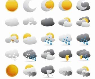 Wetter-Symbole-Vektorgrafik