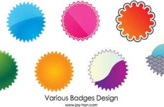 Web Badges Vector