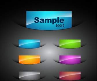 цветные элементы для веб-дизайнера векторный графический веб