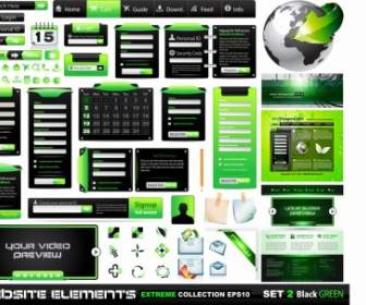 Web Design Button Element Vector