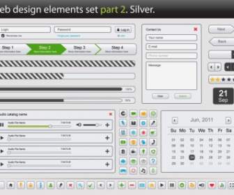 Web Design Interface éléments Vecteur