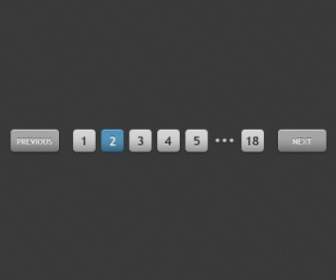 Web Paging Button Elements Psd Download