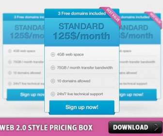 Web Style Pricing Box Psd