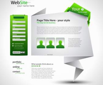 ウェブサイトのデザインのインターフェイスのベクトル