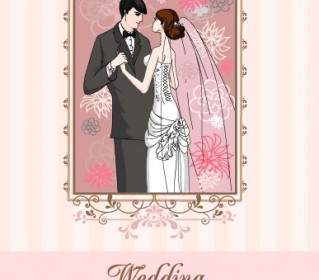 結婚式のカードの背景のベクトル