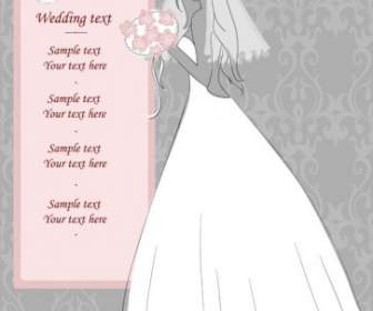 Hochzeit-Postkarten-Vektor