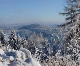 Weifen Núi Tháp Mùa đông Wintry