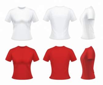 T-shirts Blancs Et Rouges