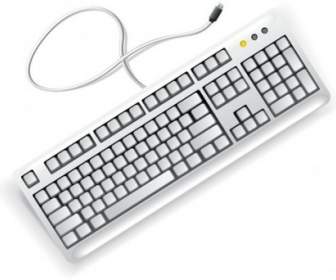 Putih Komputer Keyboard Vektor