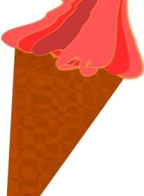 Wild Berry Ice Cream Cone Clip Art