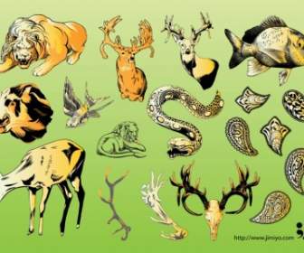 Ilustrações De Animais Selvagens