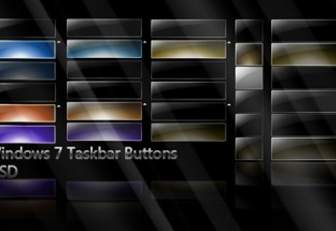 Win7 Style Black Cool Button Templates