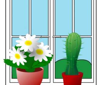 Window With Plants