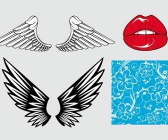 Wings Of The Mouth Pattern Vector