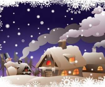 Illustrazione Vettoriale Di Inverno Natale