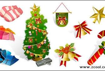 Abbigliamento Invernale E L'icona Di Natale Vettoriali Materiale