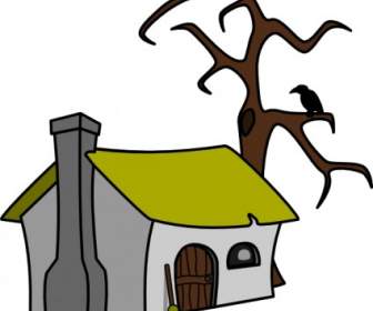 Witch Cottage Clip Art