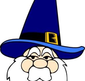 Wizard Di Blue Hat Clip Art