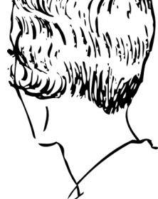 امرأة S بوب قص شعر الخلفي من قصاصة فنية