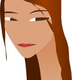 Woman S Face With Long Neck Clip Art