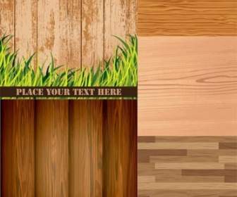 Wood Grain Background Vector Material