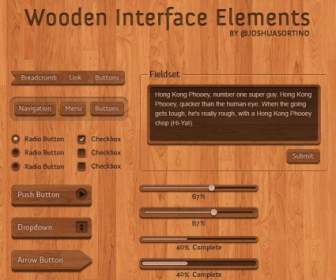 Wooden Interface Elements