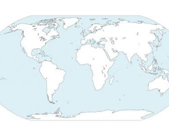 Mondo Continenti Mappa Vettoriale