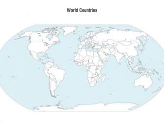 Mundo Países Mapa Vetor